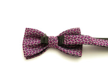 Cerise Pink Oval Silk Bow Tie by Van Buck