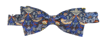 Strawberry Thief Royal Blue Silk Bow Tie Made with Liberty Fabric