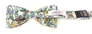Rachel Cream Silk Bow Tie Made with Liberty Fabric