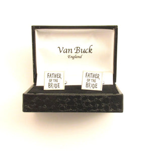 Father of the Bride Square Wedding Cufflinks by Van Buck