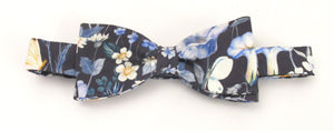 Jude's Floral Blue Silk Bow Tie Made with Liberty Fabric