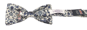 Lodden Navy Organic Cotton Bow Tie Made with Liberty Fabric