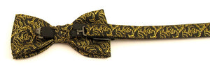 Gold Sparkly Rose Bow Tie by Van Buck