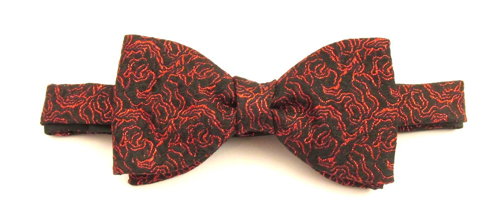 Red Sparkly Rose Bow Tie by Van Buck