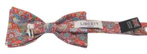 Strawberry Thief Red Bow Tie Made with Liberty Fabric