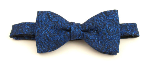 Royal Blue Sparkly Rose Bow Tie by Van Buck