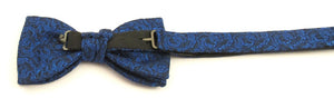 Royal Blue Sparkly Rose Bow Tie by Van Buck