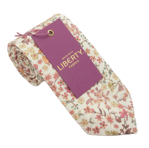 Donna Leigh Pink Organic Cotton Tie Made with Liberty Fabric