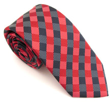 Red Chequered Fancy Tie by Van Buck Tie