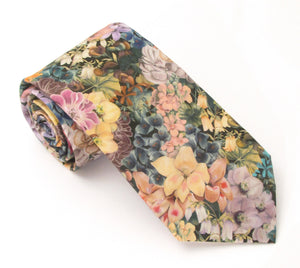 Painted Travels Cotton Tie Made with Liberty Fabric