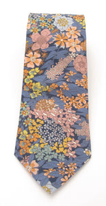 Ciara Blue Cotton Tie Made with Liberty Fabric