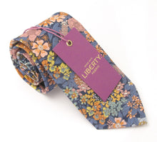 Ciara Blue Cotton Tie Made with Liberty Fabric