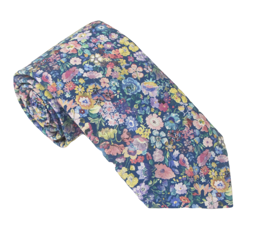 Classic Garden Cotton Tie Made with Liberty Fabric