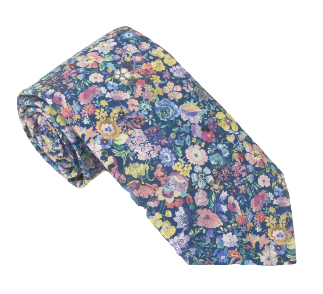 Classic Garden Cotton Tie Made with Liberty Fabric