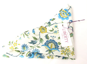 Eva Belle Green Cotton Pocket Square Made with Liberty Fabric