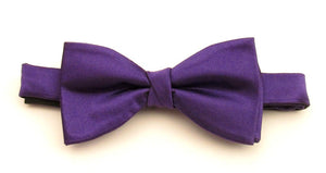 Purple Silk Wedding Bow Tie by Van Buck