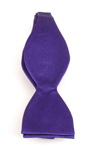 Purple Self-Tied Silk Bow Tie by Van Buck