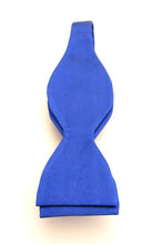 Royal Blue Plain Self-Tied Silk Bow Tie by Van Buck