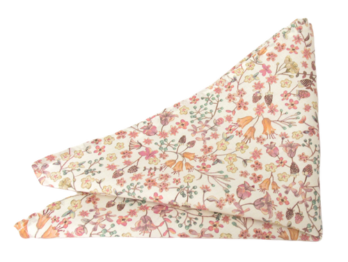 Donna Leigh Pink Organic Cotton Pocket Square Made with Liberty Fabric