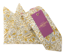 Lodden Old Gold Organic Cotton Tie & Pocket Square Made with Liberty Fabric