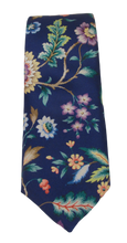 Eva Belle Navy Silk Tie Made with Liberty Fabric