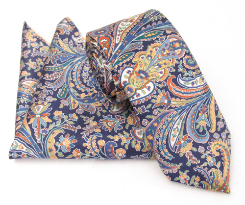 Great Missenden Silk Tie & Pocket Square Set Made with Liberty Fabric