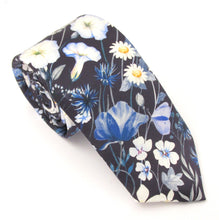 Jude's Floral Blue Silk Tie Made with Liberty Fabric