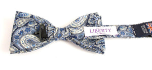 Liberty Print Lee Manor Blue Bow Tie by Van Buck