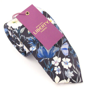 Jude's Floral Blue Silk Tie Made with Liberty Fabric