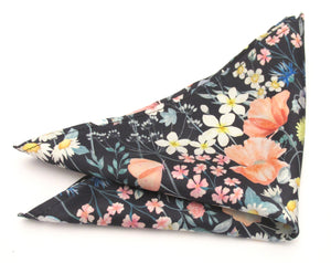 Jude's Floral Pink Silk Pocket Square Made with Liberty Fabric
