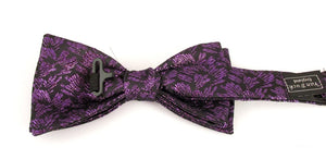 Purple Sparkly Lurex Bow Tie by Van Buck