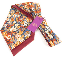 Thorpe orange Cotton Cravat Made with Liberty Fabric