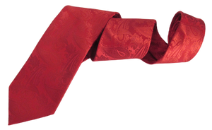 Red Paisley Tie by Van Buck