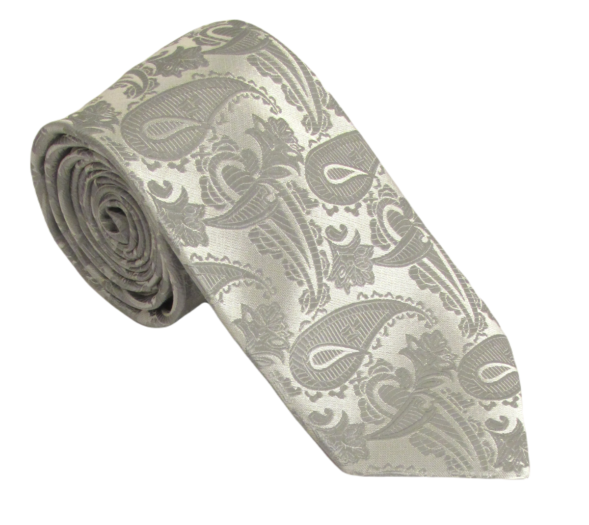 Silver Paisley Wedding Tie by Van Buck – Van Buck England