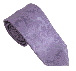 Lilac Paisley Wedding Tie By Van Buck