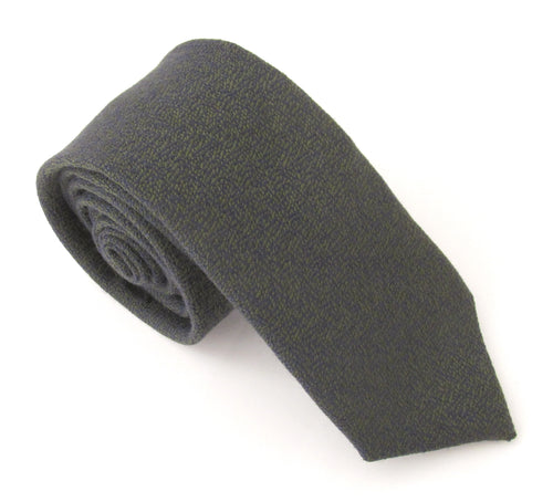 Navy & Green Munrospun Wool Tie by Van Buck