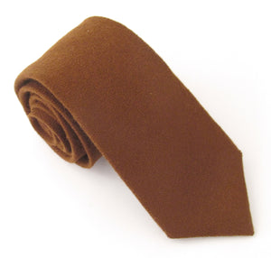 Brown Munrospun Wool Tie by Van Buck
