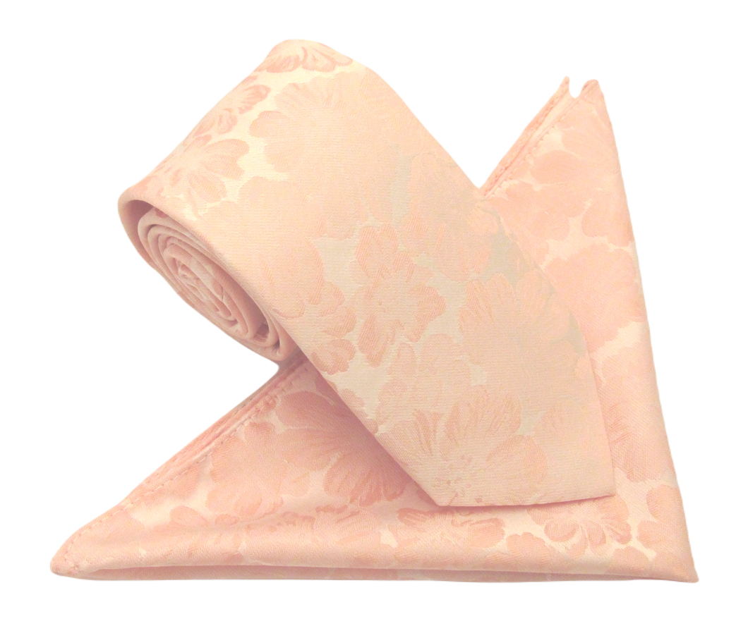 Pink Floral Wedding Tie + Pocket Square Set By Van Buck Van Buck England Pink Floral Wedding Tie + Pocket Square Set By Van Buck Van Buck England