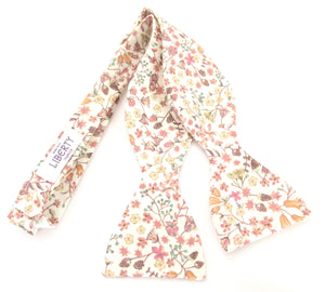 Donna Leigh Pink Organic Cotton Self Tie Bow Tie Made with Liberty Fabric