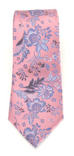 Pink Large Floral Red Label Silk Tie by Van Buck
