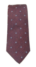 Wine Neat Medallion Silk Tie by Van Buck