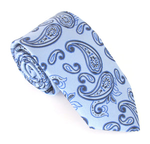 Blue Paisley Patterned Tie by Van Buck
