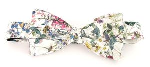Wild Flowers Ivory Bow Tie Made with Liberty Fabric