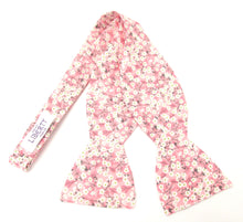 Mitsi Pink Cotton Self Tie Bow Tie Made with Liberty Fabric