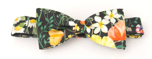 Jude's Floral Black Silk Bow Tie Made with Liberty Fabric 