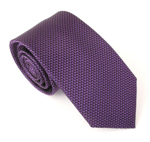Van Buck London Plain Purple Silk Tie