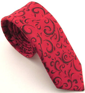 Sparkly Swirl Red Tie by Van Buck