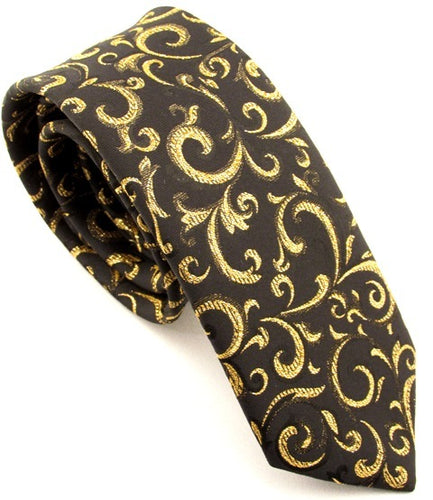 Sparkly Gold Swirl Tie by Van Buck