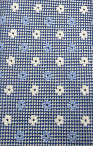 Blue Medallion Clip On Tie by Van Buck