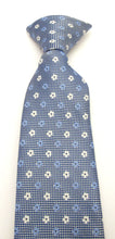 Blue Medallion Clip On Tie by Van Buck